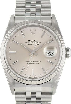 Rolex Pre-owned Rolex Datejust 36 Automatic Chronometer Silver Dial Mens Watch 16234 SSJ