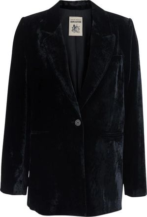 Semicouture Fluwelen Blazer - Dames - Blazers - Zwart - L - Jassen