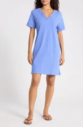 Tommy Bahama Island Scape Braided Trim Dress in Blue Cove at Nordstrom, Size X-Small