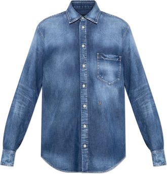 Dsquared2 Denim overhemd - Dames - Spijkeroverhemden - Blauw - XS - Denim - Overhemden