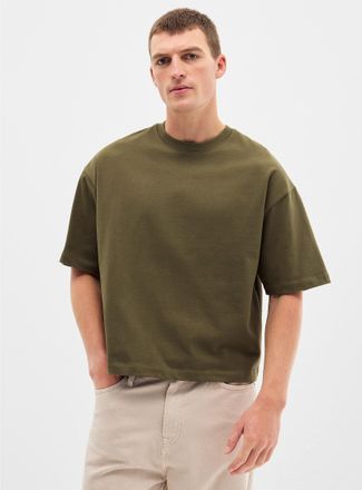 Le 31 Mens Cropped T-shirt Oversized fit