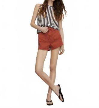 Veronica Beard Elijah Denim Short In Rust
