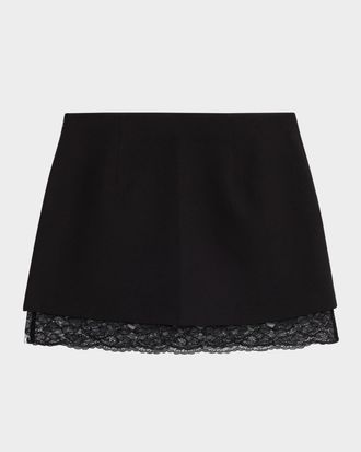 Toccin Leland Lace Combo Mini Skirt