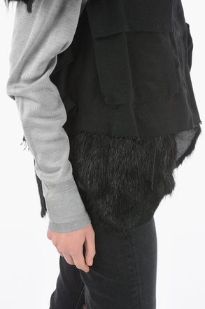Giacobino Gilet Utility Trapuntato con Dettagli in Pelliccia Giacobino