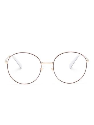 Miu Miu Eyewear round-frame glasses - Rosso