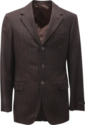 Prada Pinstripes Wool Suit - Heren - Blazers - Grijs - S - Wol - Jassen