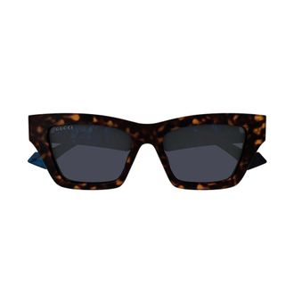 Gucci Cat Eye Zonnebril - Dames - Accessoires - Bruin - Maat: 53 MM Nylon
