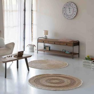 Wanderlust Deco Alfombra de fibra natural de tejido artesanal d120 x 1h cm