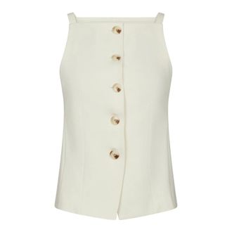Neo Noir Chalecos - Tops - Mujer - Blanco - 2XL