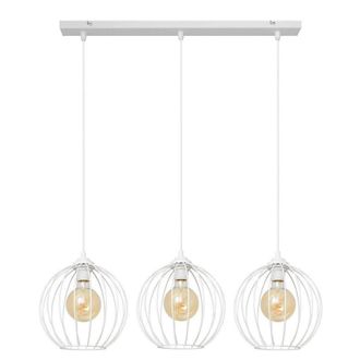 Netlighting Mercure Straight Bar Pendant Ceiling Light White 70cm