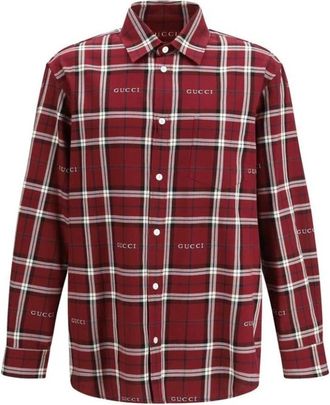 Gucci Katoenen Shirt met Patroon - Heren - Casual Overhemden - Veelkleurig - S - Katoen - Overhemden