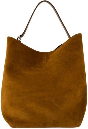 Toteme Womens Suede Hobo Shoulder Brown Cowhide