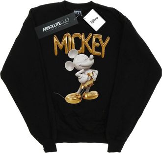 Disney Dames/Dames Mickey Mouse Gouden standbeeld Sweatshirt (Zwart)