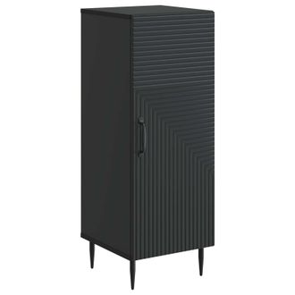 vidaXL Aparador Negro 33 X 34,5 X 89,5 Cm Madera De Ingenier&iacute;a Vidaxl