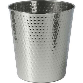 Happimess Axel Modern Minimalist Hammered Steel 2-Gallon Wastebasket in Polished Steel at Nordstrom