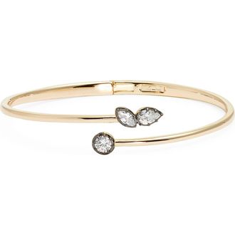 Nordstrom Georgian Cubic Zirconia Cuff Bracelet in Clear- Black- Gold at Nordstrom