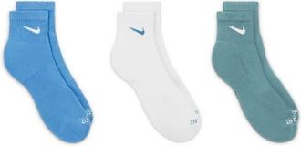 Nike Dri-FIT Everyday Plus 3-Pack Cushioned Training Ankle Socks in Multi Color at Nordstrom, Size Large