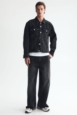 H&M Baggy Jeans in Denim Black at Nordstrom, Size 30 X 32