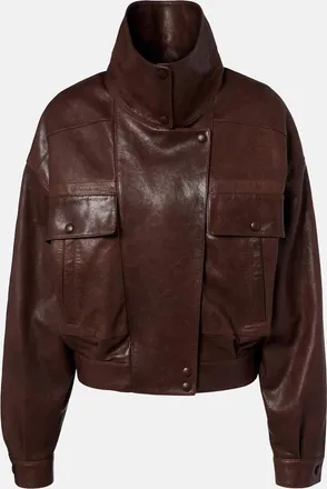 Saint Laurent Leather bomber jacket