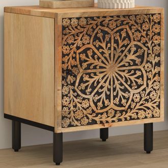 vidaXL Mesita De Noche De Madera Maciza De Mango 40x33x46 Cm Vidaxl