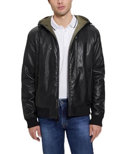 Guess bomber jacket with hood deals