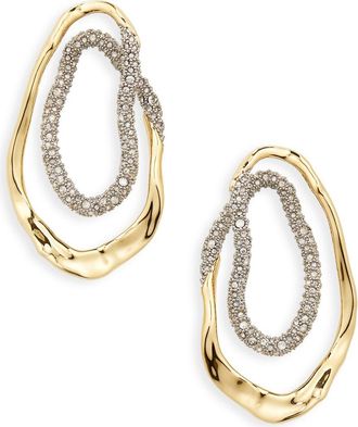 Alexis Bittar Solanales Double Front Hoop Earrings in Crystals at Nordstrom
