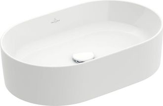 Villeroy & Boch Collaro opzetwastafel - ovaal 56x36cm - zonder overloop zonder kraangat wit