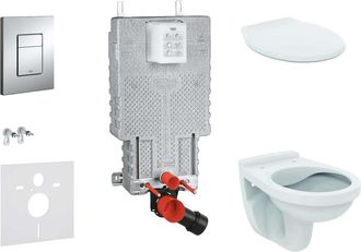GROHE Uniset - Conjunto De Inodoro Suspendido + Inodoro Y Asiento Ideal Standard Quarzo 38643set-kr