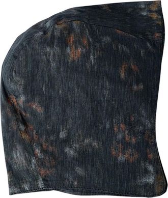 Ganni Bedrukte muts - Dames - Hoeden - Bruin - ONE Size - Katoen - Accessoires