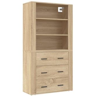vidaXL Highboard Sonoma Oak Engineered Wood Vidaxl