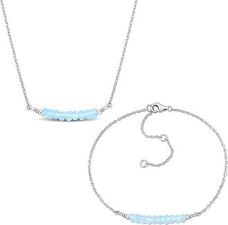 Delmar Sky Blue Topaz Earrings & Necklace Set at Nordstrom Rack