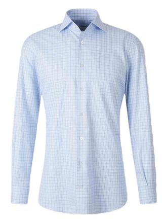 Atelier Munro buttoned check dress shirt - men - Cotton - 44 - Blue