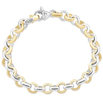 Pompeii3 Mens Link 14k Gold (36gram) or Platinum (59gram) 8mm Link Bracelet 9