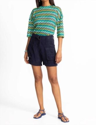 Johnny Was Hailey Cargo Short In Blue Nights