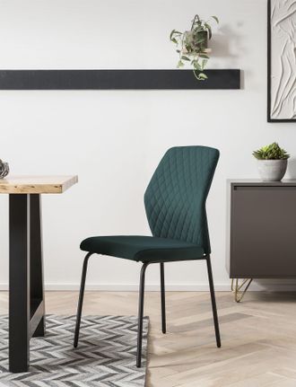 Salesfever 4-Fussstuhl »Esszimmerstuhl mit elegantem Stil« (Set) 2 Stk.2er Set mit eleganter Wabensteppung im Rücken