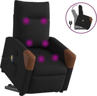 vidaXL Vidaxl - Sill&oacute;n Reclinable De Masaje Elevable Tela Negro