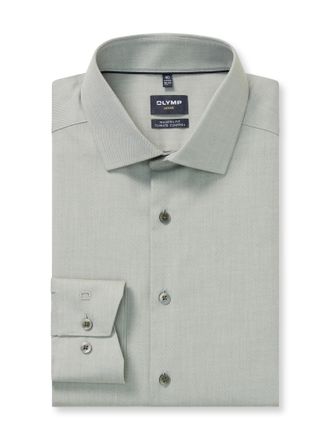 Olymp Businesshemd OLYMP Luxor modern fit, Herren, Gr. 37, N-Gr, mint, Web, Obermaterial: 64% Baumwolle, 27% Polyester, 9% Elasthan, Hemden Businesshemd, Co