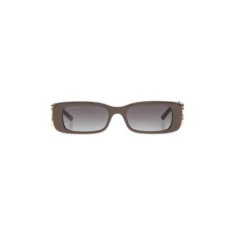 Balenciaga Dynasty Rechthoekige Zonnebril - Dames - Accessoires - Bruin - Maat: ONE Size