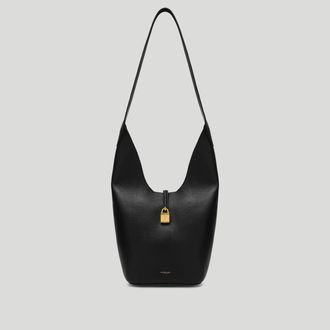 DeMellier The Siena Crossbody in Black Small Grain Leather Crossbody bag
