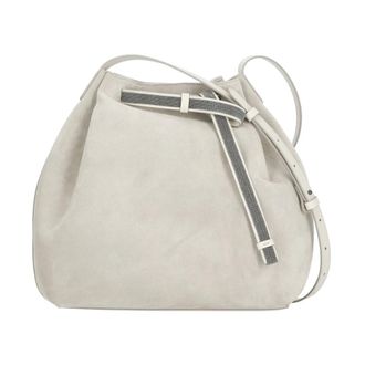 PANICALE Bucket Bags, female, Beige, Size: ONE SIZE Leather Bucket Bag