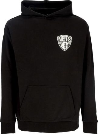 New Era Brooklyn Nets Lichtgewicht Hoodie Zwart/Wit - Heren - Hoodies - Zwart - XL - Katoen - Hoodies & sweatvesten