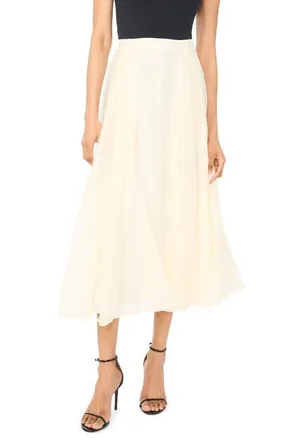 Vince Camuto Godet Midi Skirt in New Ivory at Nordstrom, Size X-Small P