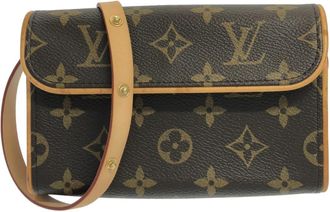 Louis Vuitton Marron Coated Canvas Fanny Pack Pochette (Pre-Owned)