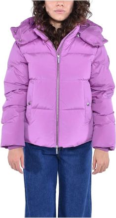 Woolrich Warme Dons Pufferjas - Dames - Winterjassen - Paars - S - Jassen