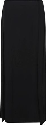 Toteme Pleated Wrap Skirt - Dames - Midirokken - Zwart - L - Leer - Rokken