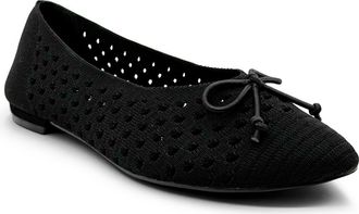 Chelsea Crew Ferry Open Knit Ballet Flat in Black Knit at Nordstrom Rack, Size 10