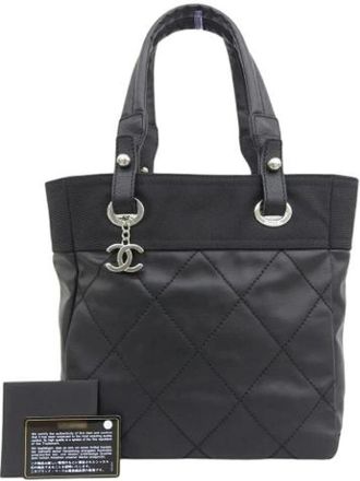 Chanel Pre-owned Vintage Tote Bag - Dames - Vintage Shopper - Zwart - ONE Size - Leer - Vintage