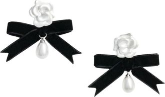 Self Portrait Oorstekers met Micro Strik en Parels - Dames - Oorbellen - Veelkleurig - ONE Size - Accessoires