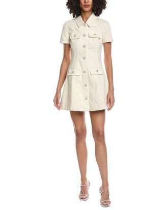 Self Portrait Collared Denim Mini Dress