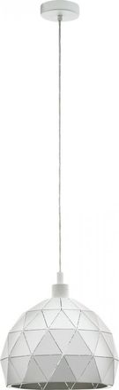 Eglo Eglo Iluminaci&oacute;n L&aacute;mpara Colgante Roccaforte Blanca Mediana 1xe27 &Oslash;30cm